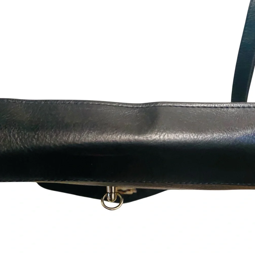 Vintage DOONEY & BOURKE Black Pebbled Leather  Convertible Satchel All Weather - Picture 5 of 15
